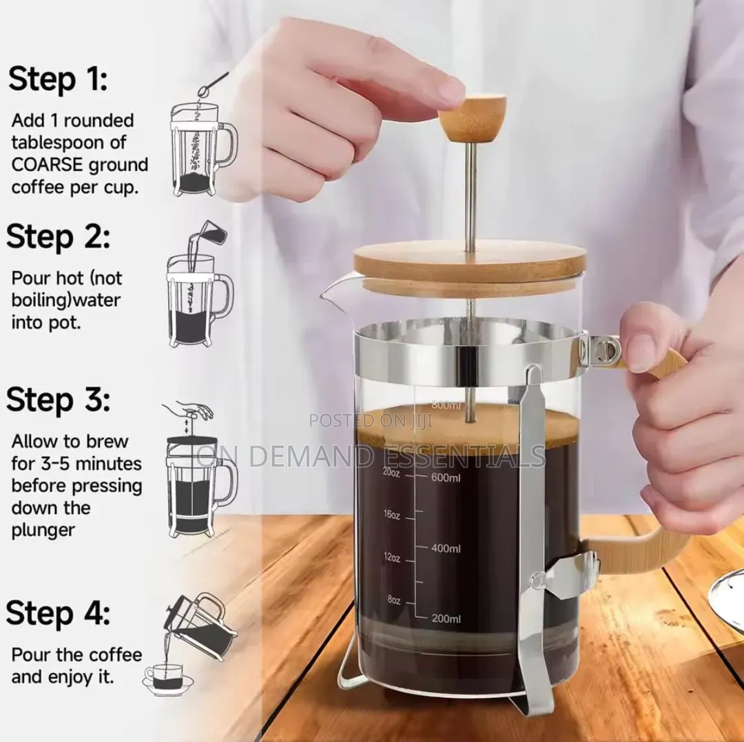 Grass Material French Press Coffee Maker - Nairobi Central - by ondemand - 3